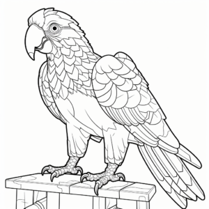 Interactive Label-The-Macaw Parts Coloring Pages 2