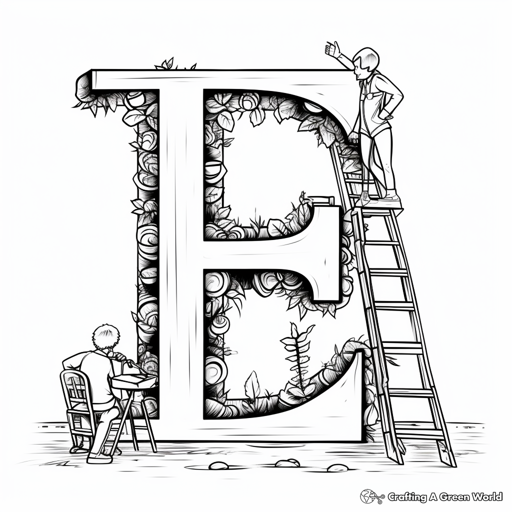Interactive Letter E and Numbers Coloring Pages 3