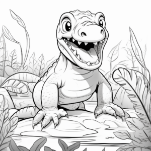 Interactive Megalosaurus Coloring Pages for Kids 1