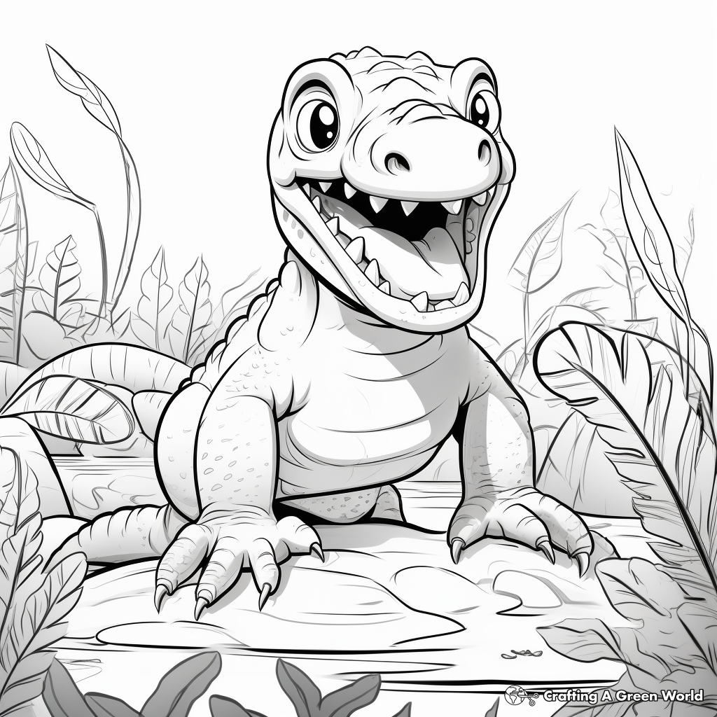 Interactive Megalosaurus Coloring Pages for Kids 1