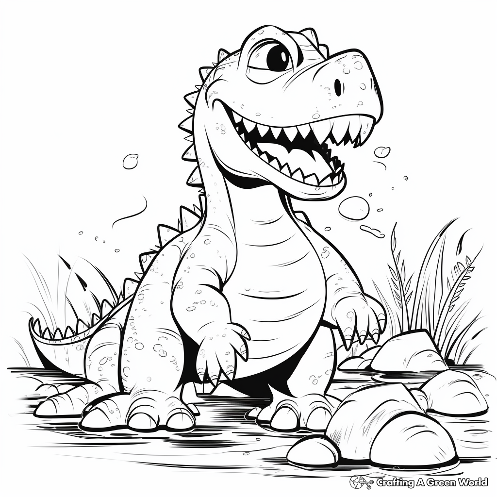 Interactive Megalosaurus Coloring Pages for Kids 3