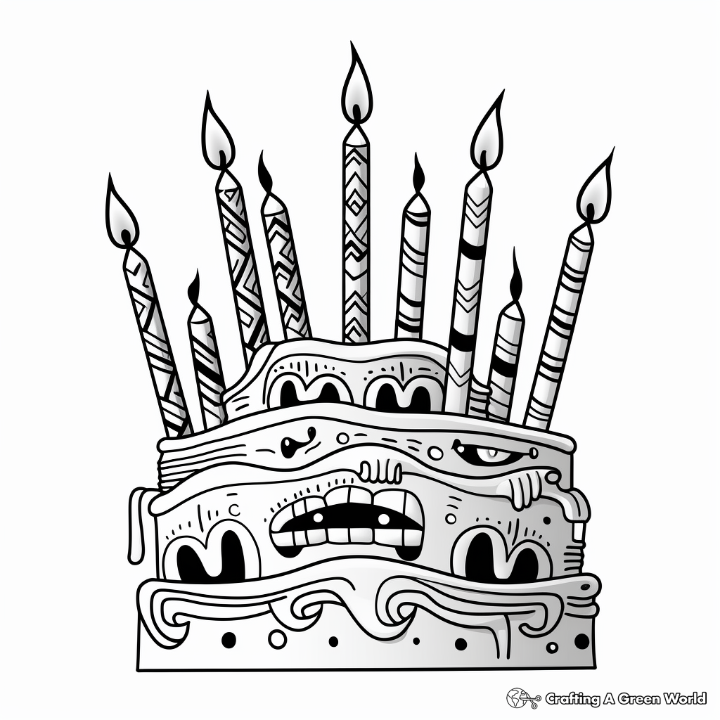 Interactive Menorah Candle Coloring Pages 4