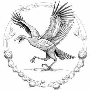 Interactive Microraptor Life Cycle Coloring Pages 1