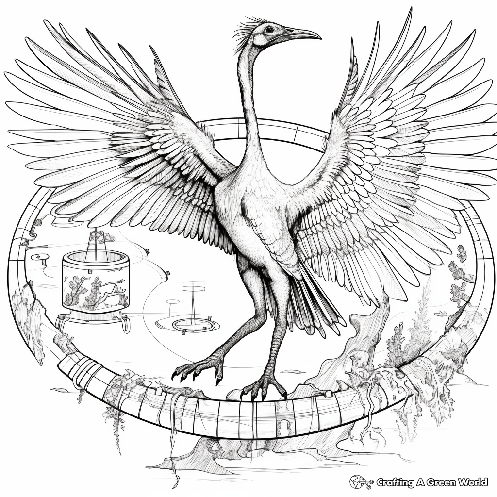 Interactive Microraptor Life Cycle Coloring Pages 4