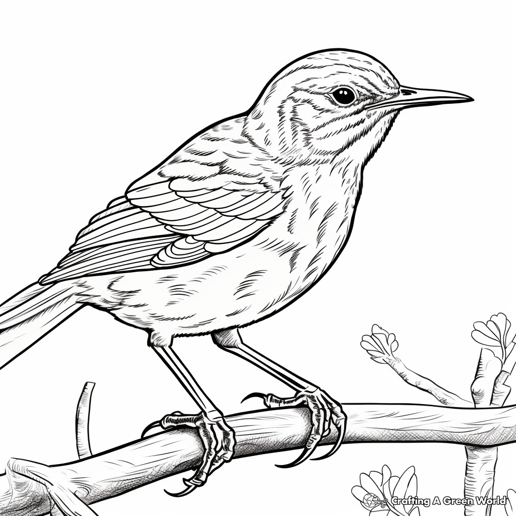 Interactive Northern House Wren Coloring Pages 2