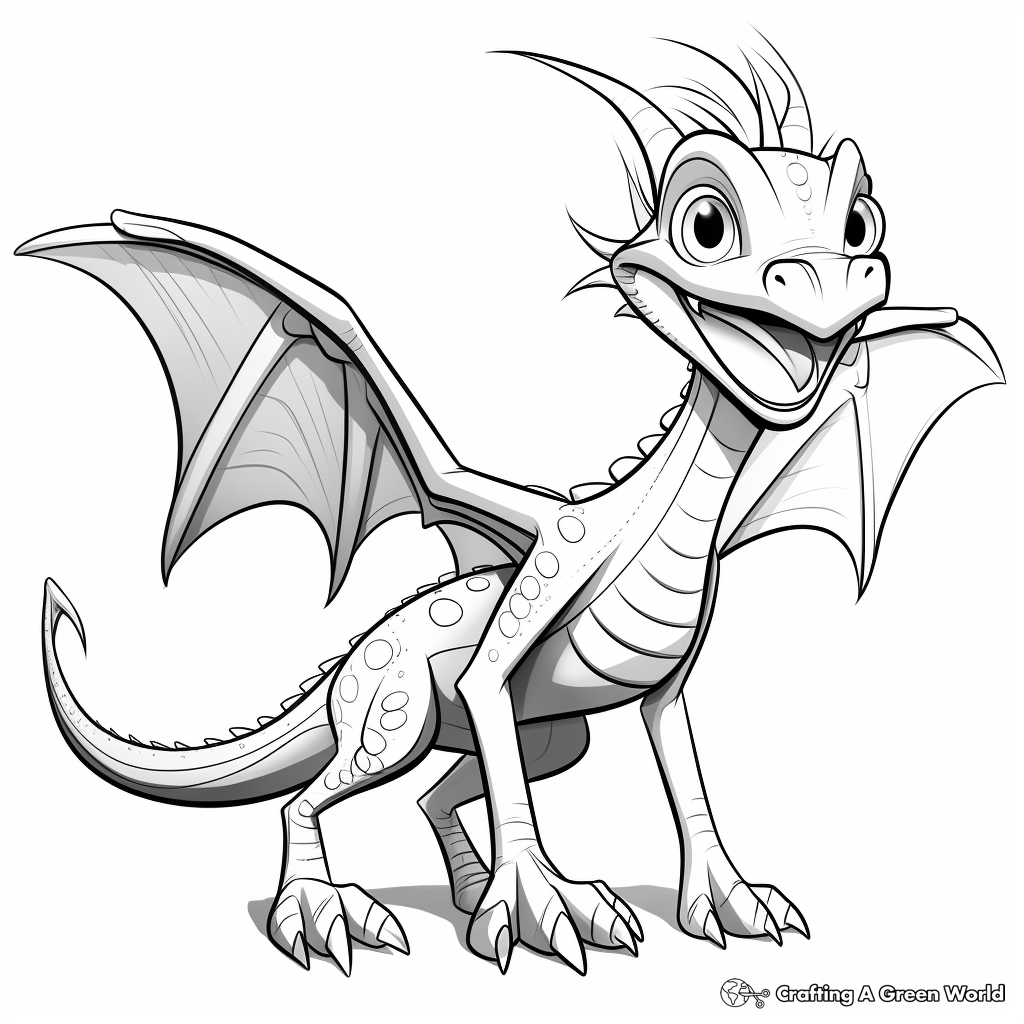 Interactive Online Dimorphodon Coloring Pages 3