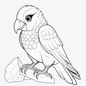 Interactive Parakeet Coloring Pages for Children 1