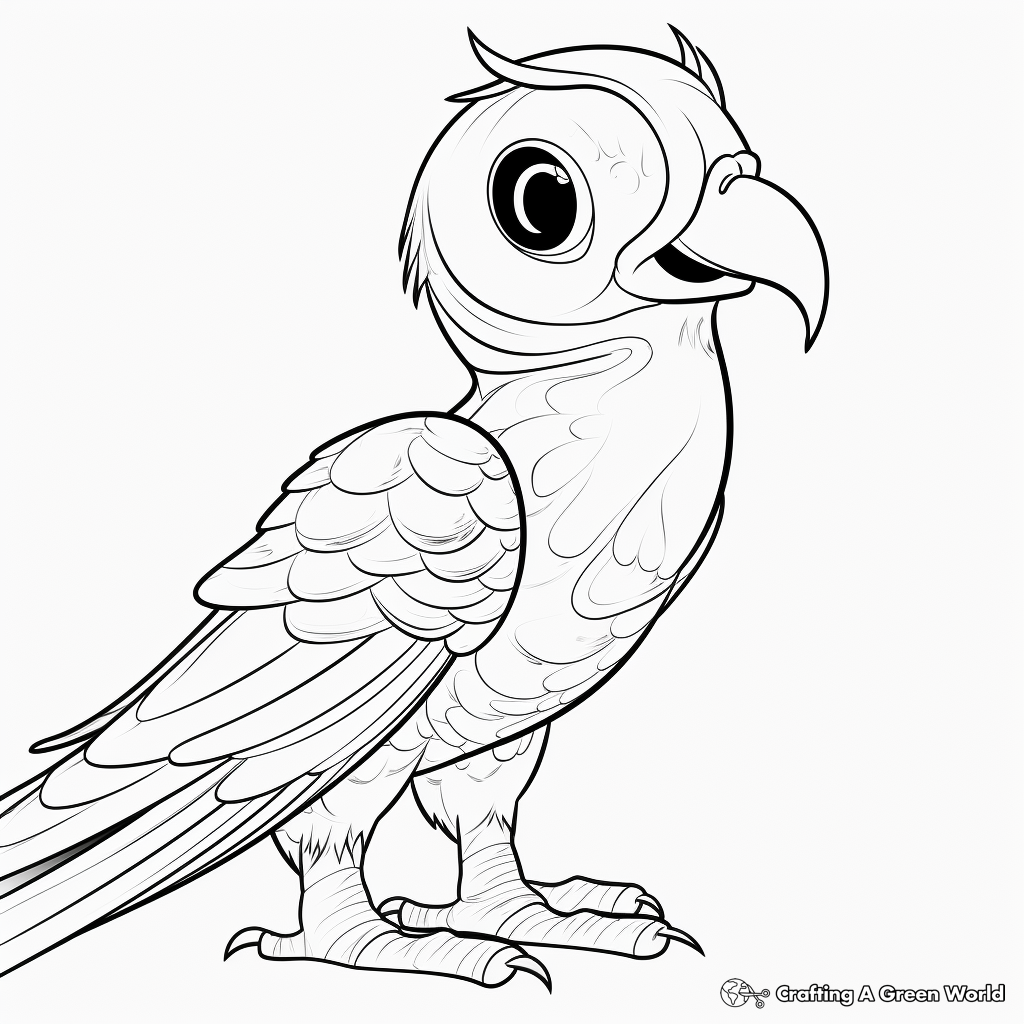 Interactive Parakeet Coloring Pages for Children 3