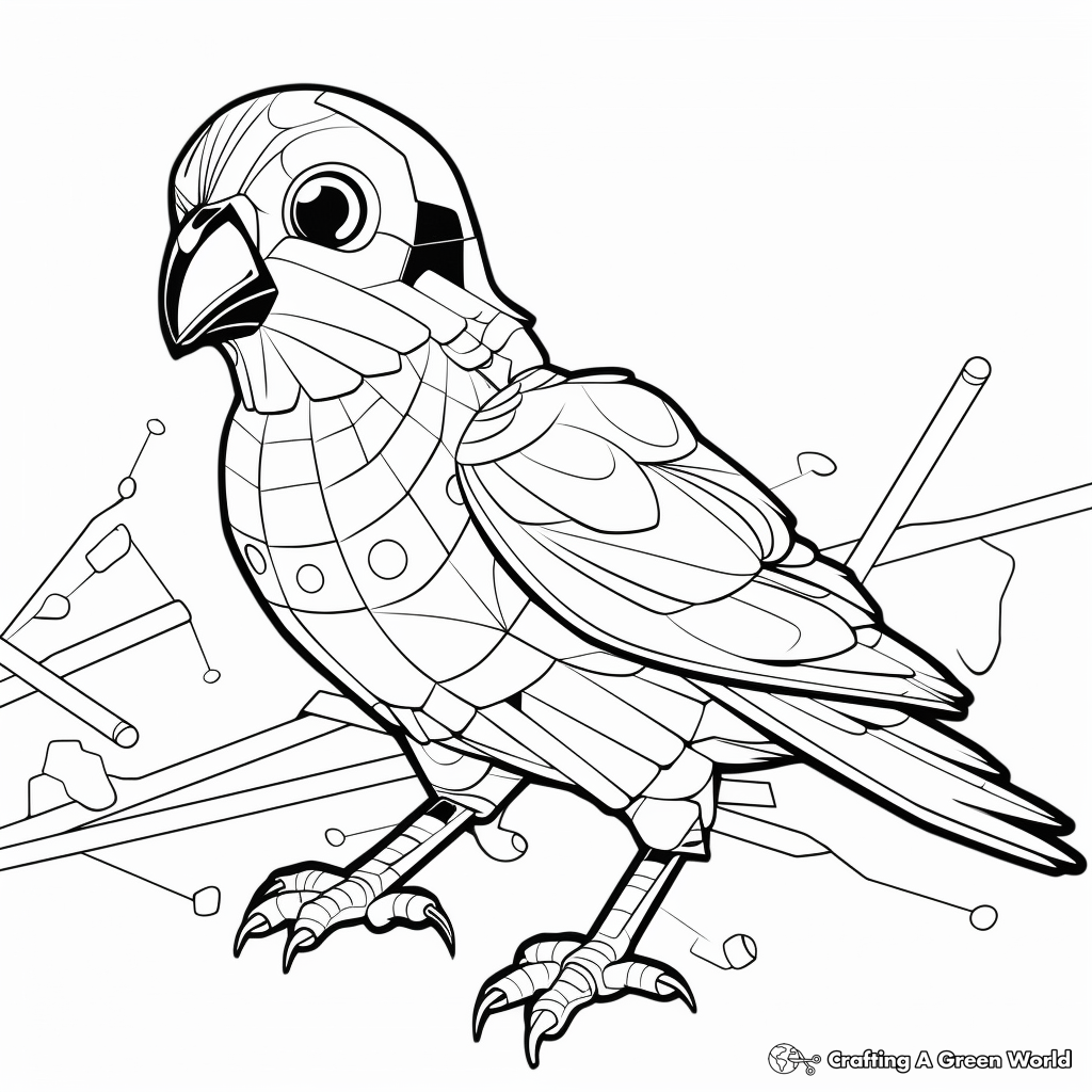 Interactive Parakeet Coloring Pages for Children 4