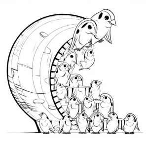 Interactive Parakeet Life Cycle Coloring Pages 1