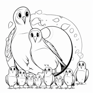 Interactive Parakeet Life Cycle Coloring Pages 2