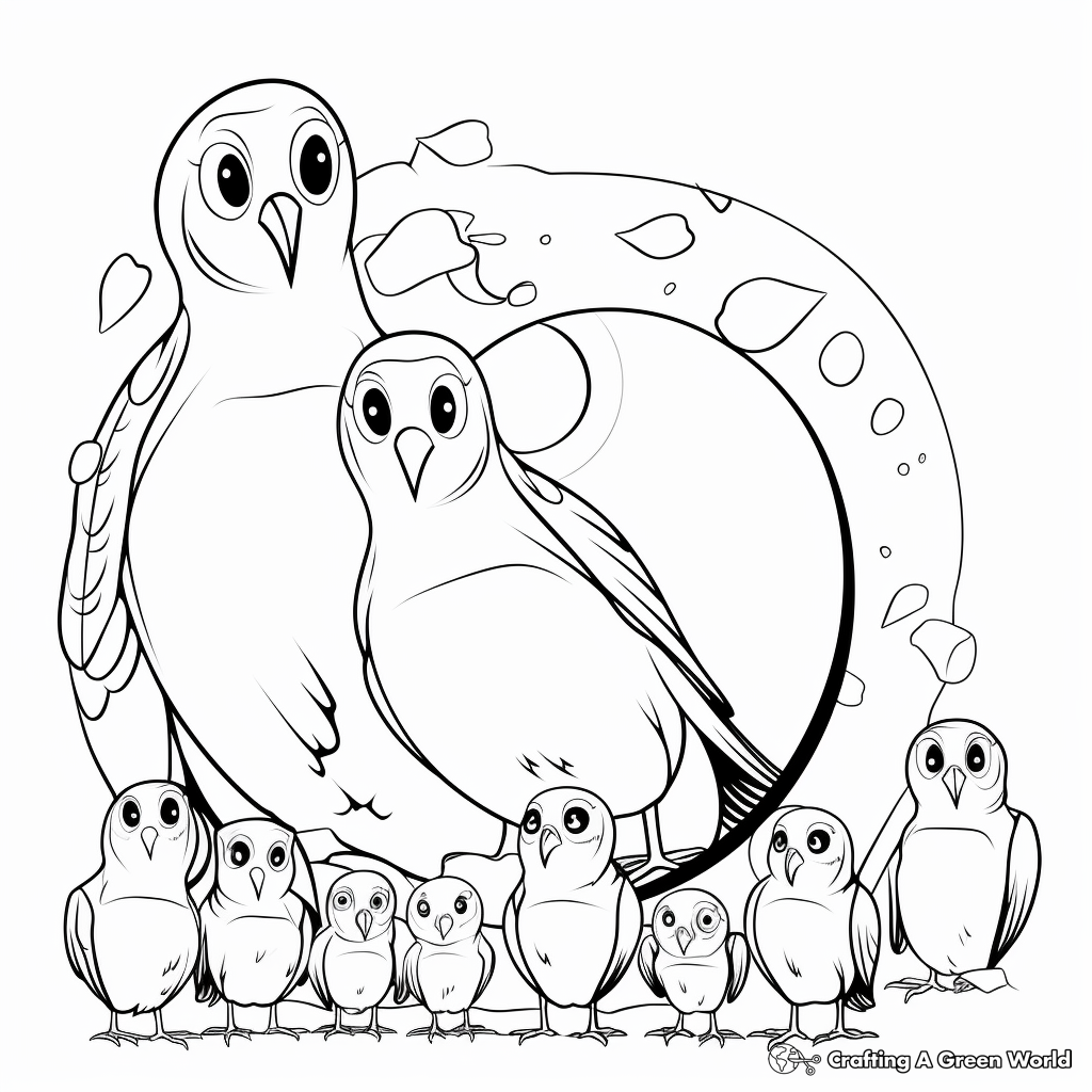 Interactive Parakeet Life Cycle Coloring Pages 2