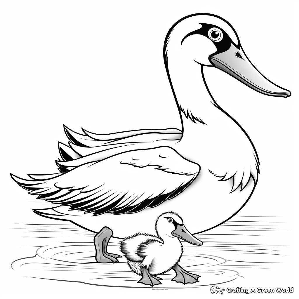 Interactive Pelican and Baby Coloring Pages 2