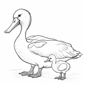 Interactive Pelican and Baby Coloring Pages 4