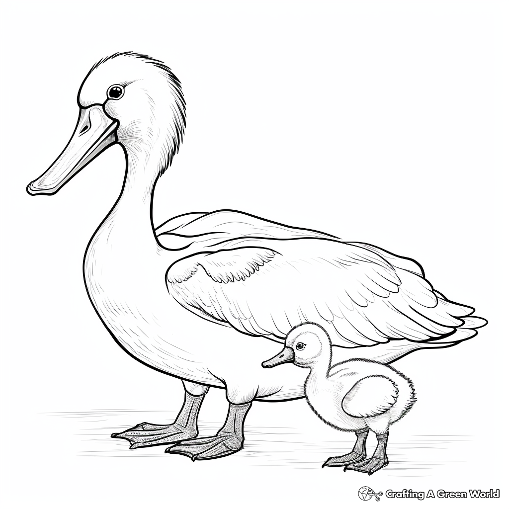 Interactive Pelican and Baby Coloring Pages 4