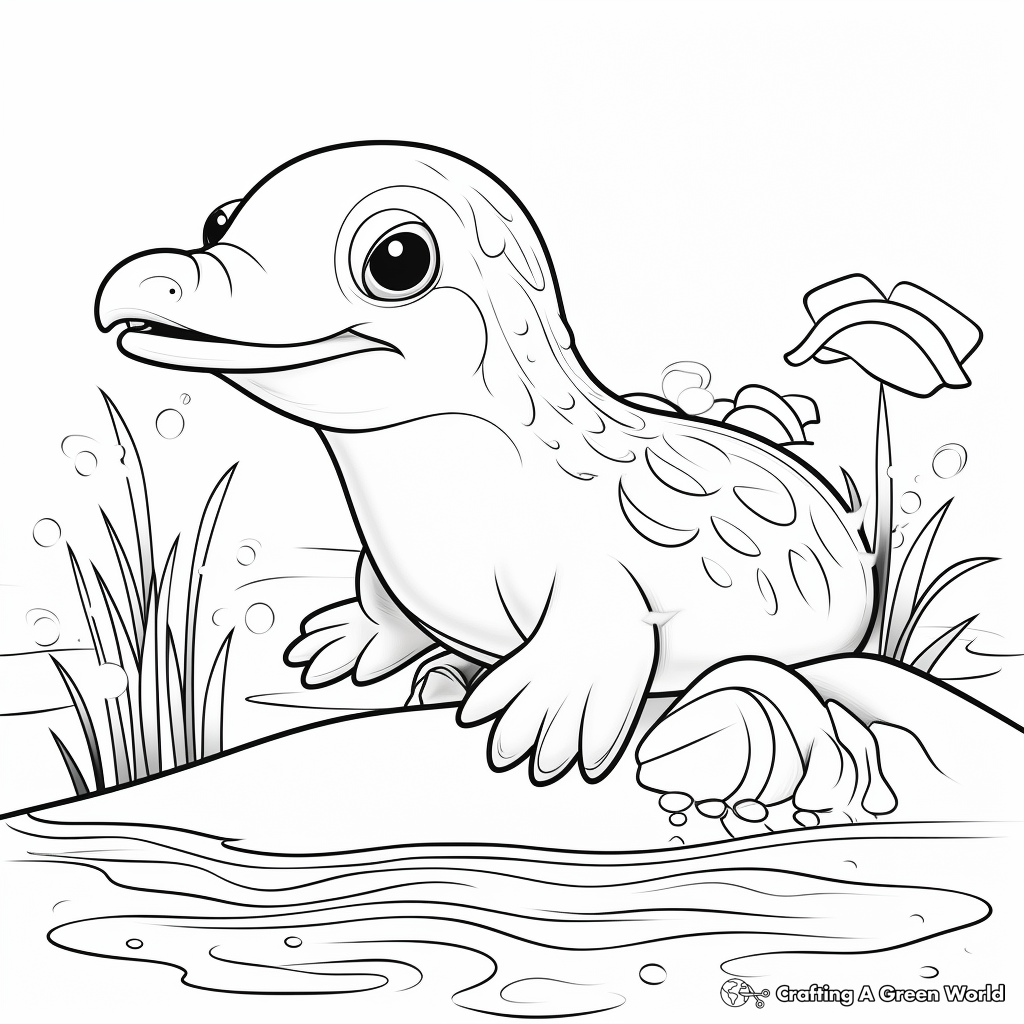 Interactive Platypus Coloring Pages 2