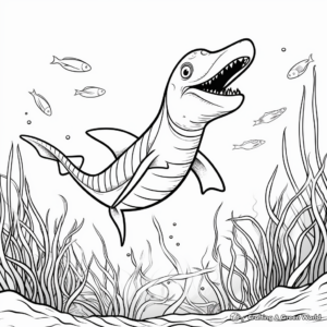 Interactive Plesiosaurus Coloring Pages 1