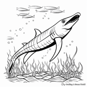 Interactive Plesiosaurus Coloring Pages 2