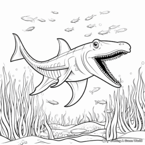 Interactive Plesiosaurus Coloring Pages 3