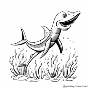 Interactive Plesiosaurus Coloring Pages 4