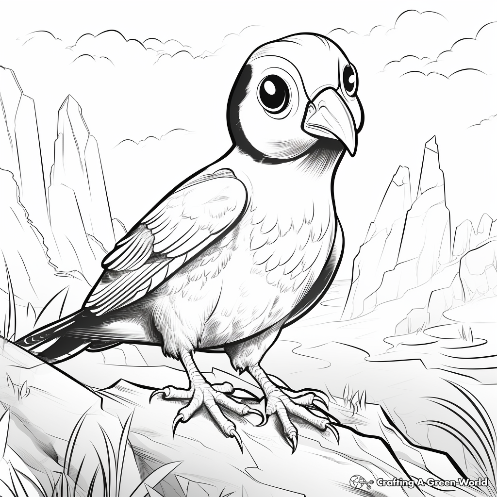 Interactive Puffin Habitat Coloring Pages 2