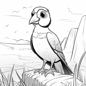 Interactive Puffin Habitat Coloring Pages 4