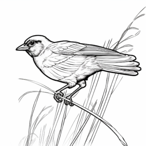 Interactive Red-Winged Blackbird Lifecycle Coloring Pages 2