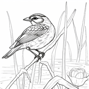 Interactive Red-Winged Blackbird Lifecycle Coloring Pages 4