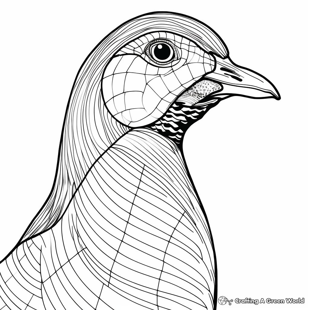 Interactive Ring-Necked Pheasant Coloring Pages 3