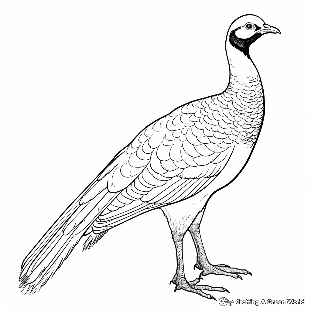 Interactive Ring-Necked Pheasant Coloring Pages 4