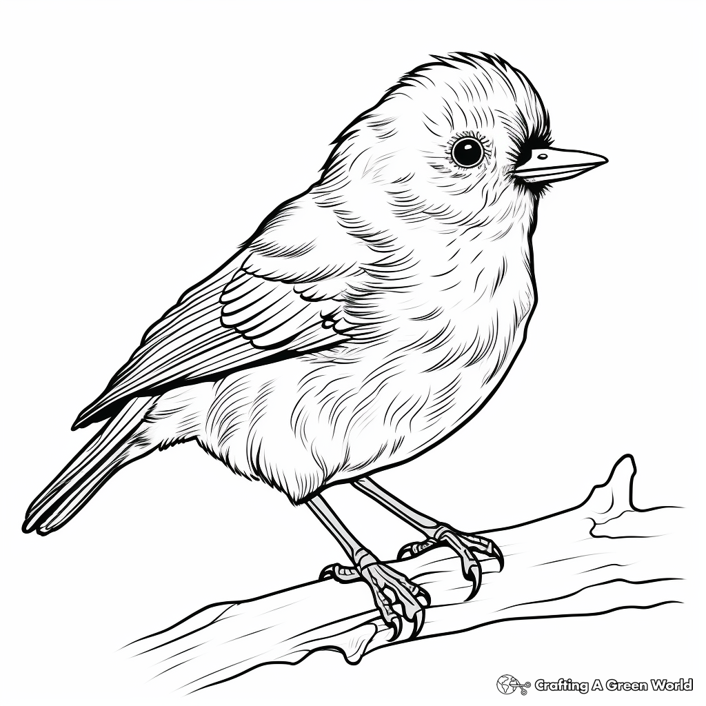 Interactive Robin Bird Coloring Pages 1