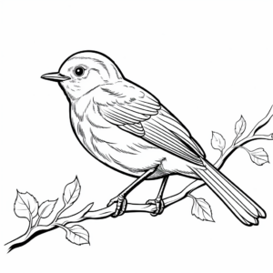 Interactive Robin Bird Coloring Pages 2