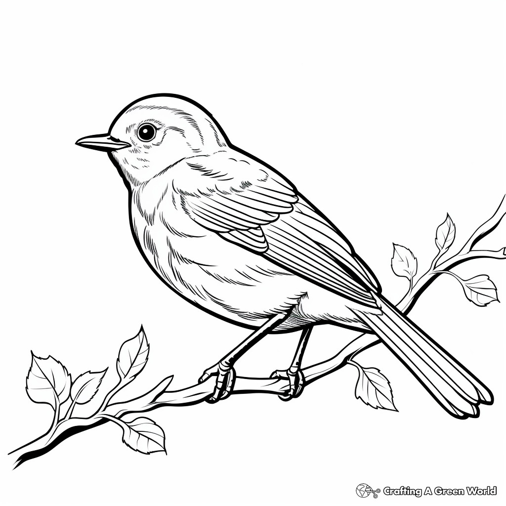 Interactive Robin Bird Coloring Pages 2