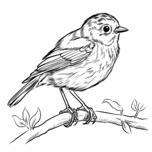 Interactive Robin Bird Coloring Pages 3