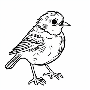 Interactive Robin Bird Coloring Pages 4