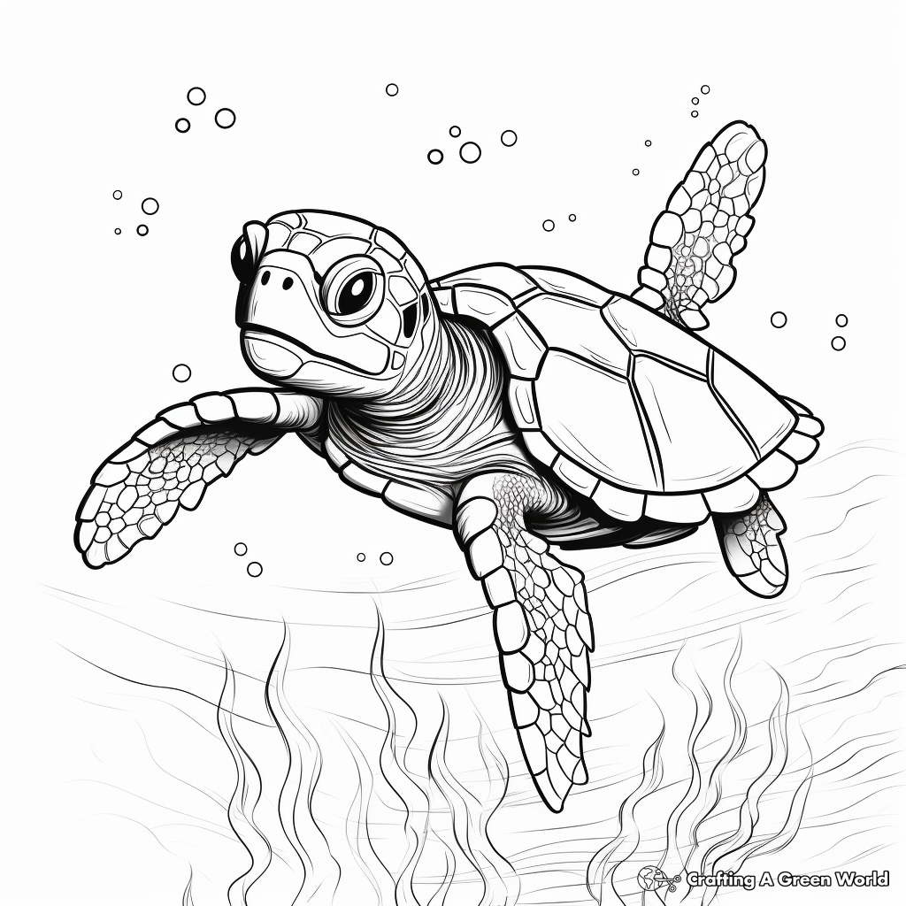 Interactive Sea Turtle Coloring Pages 1