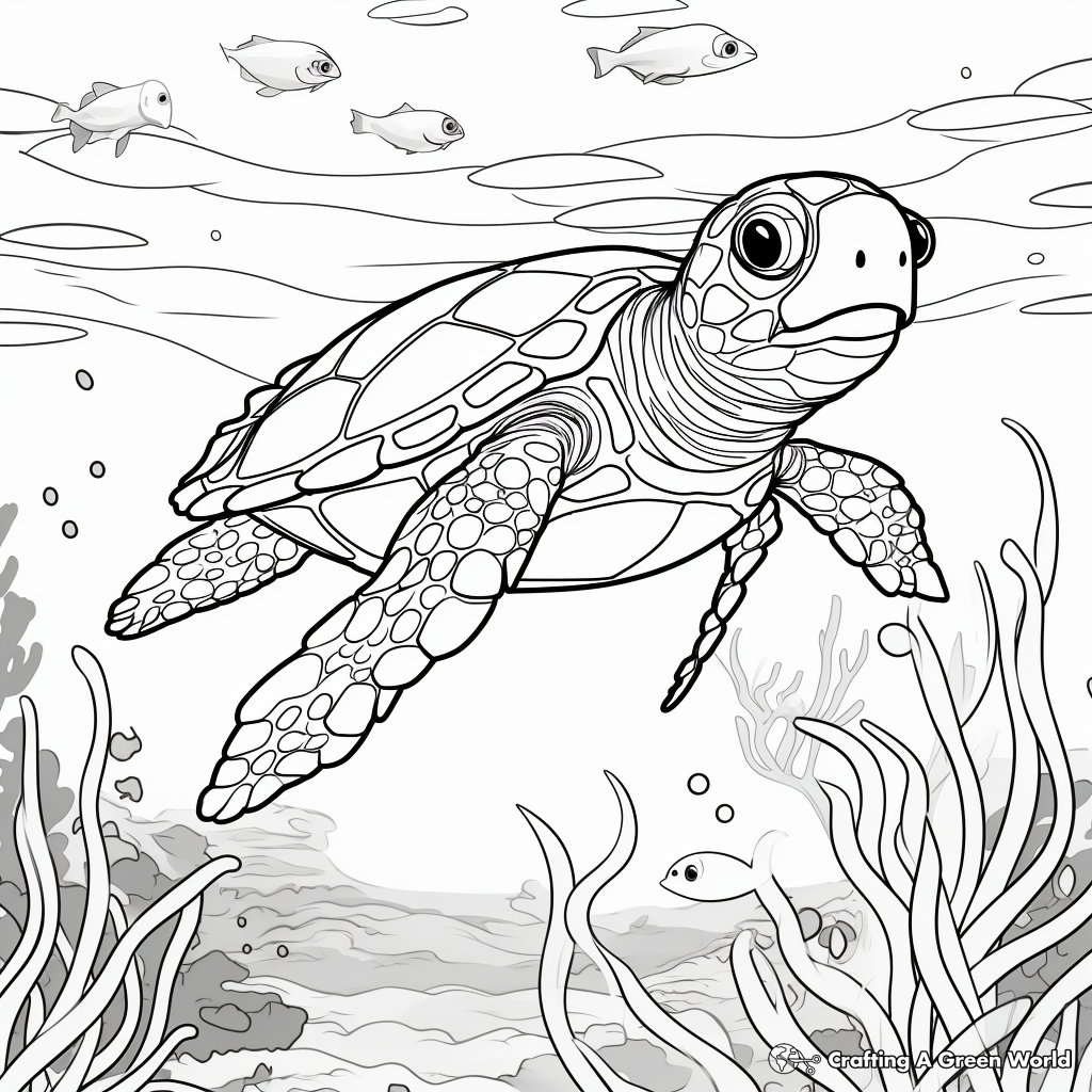 Interactive Sea Turtle Coloring Pages 2
