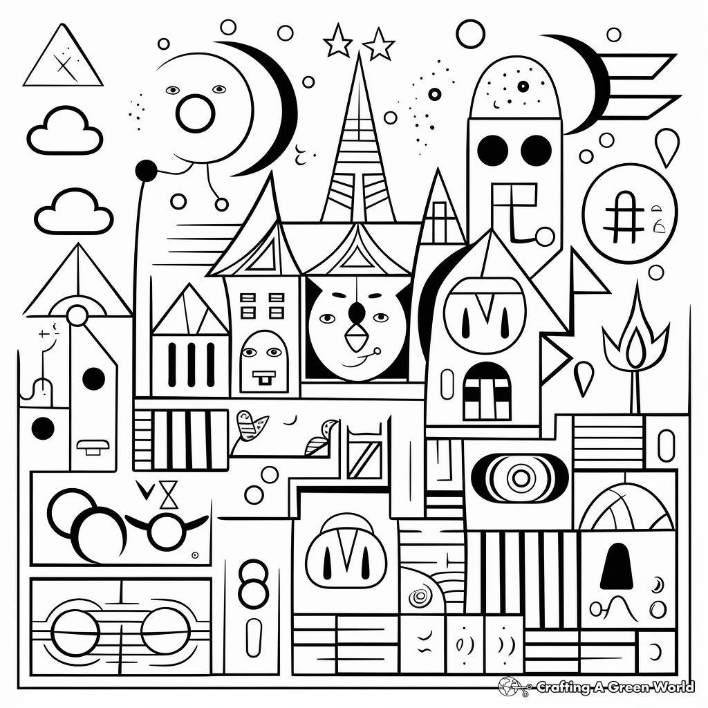 Interactive Shapes and Patterns Coloring Pages 1