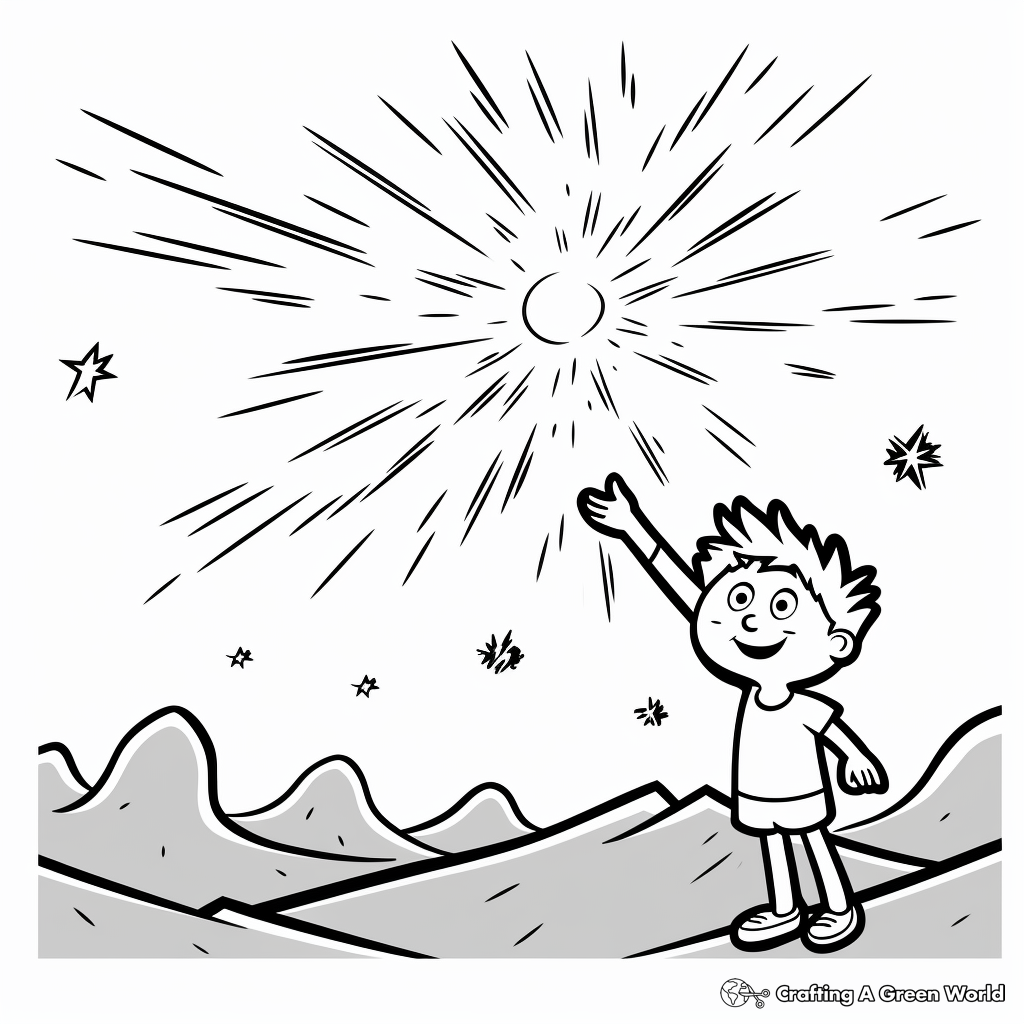 Interactive Shooting Star and Comet Coloring Pages 3