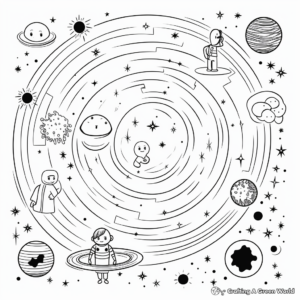 Interactive Solar System Coloring Pages for Kids 2