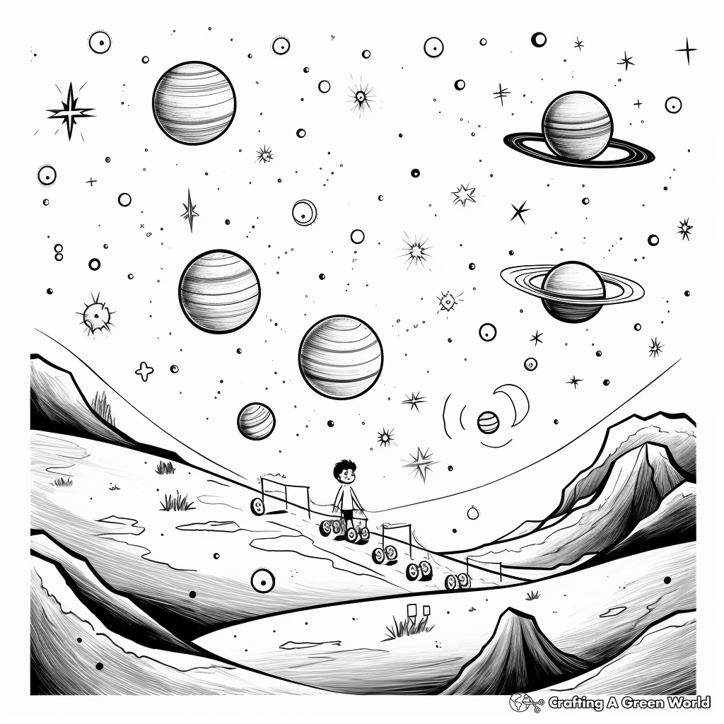 Interactive Solar System Coloring Pages for Kids 3