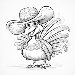 Interactive South Mexican Turkey Coloring Sheets 3