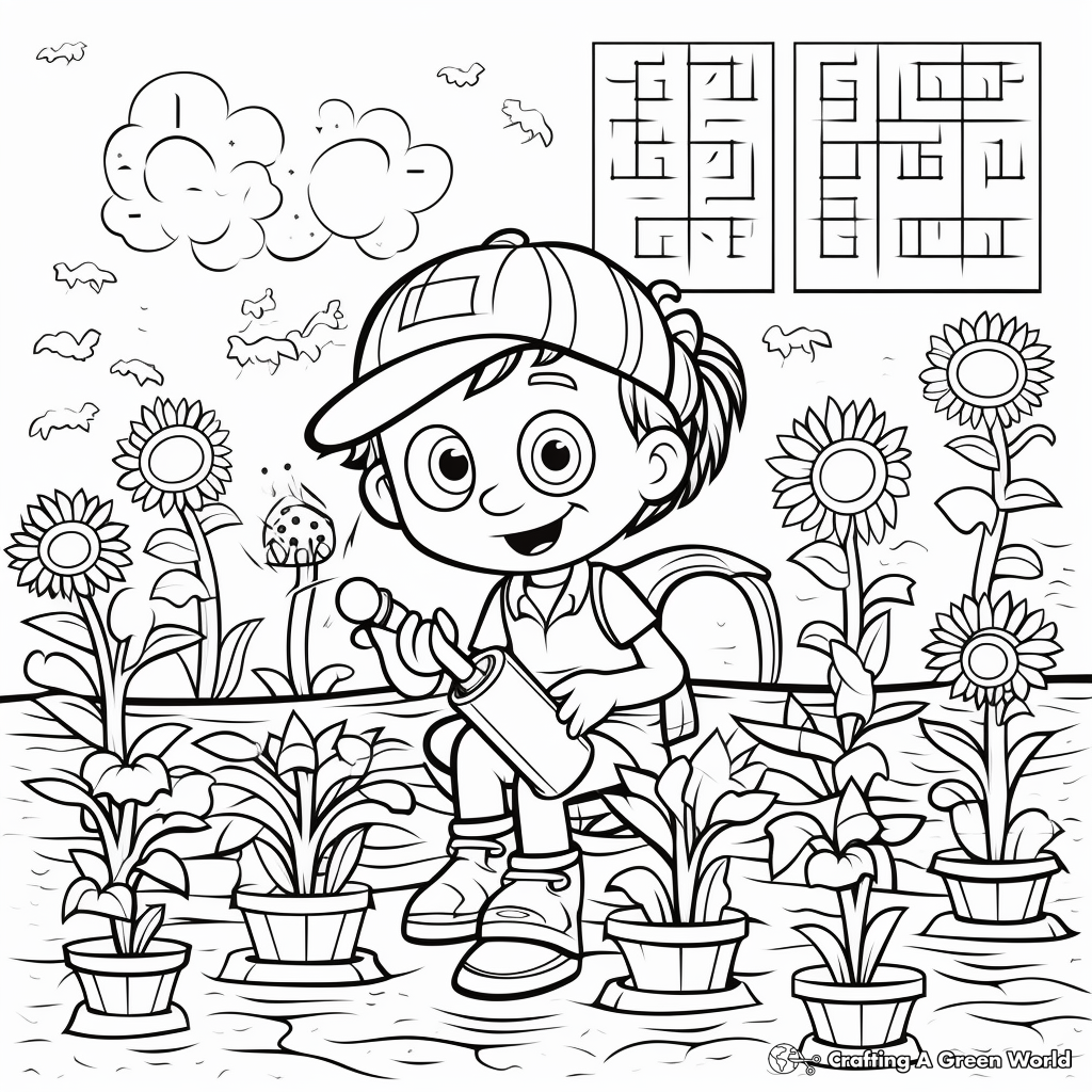 Interactive Spring Word Search Coloring Pages 3