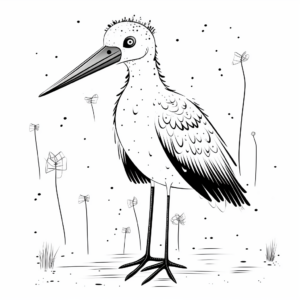 Interactive Stork Connect-the-Dots Coloring Pages 1