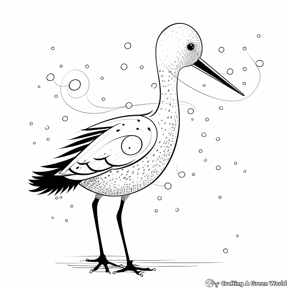 Interactive Stork Connect-the-Dots Coloring Pages 3