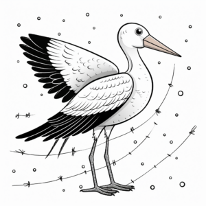 Interactive Stork Connect-the-Dots Coloring Pages 4