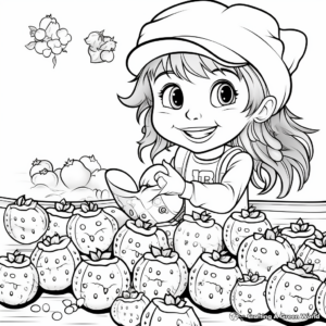 Interactive Strawberry Counting Coloring Pages 4