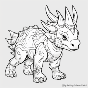 Interactive Styracosaurus Coloring Pages for Kids 1