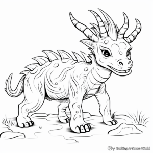 Interactive Styracosaurus Coloring Pages for Kids 2