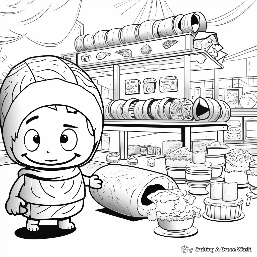 Interactive Sushi Coloring Pages for Artists 1